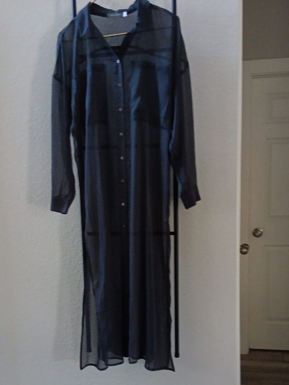 MINT VELVET..NEW! SHEER ANKLE LENGTH DUSTER...SMALL